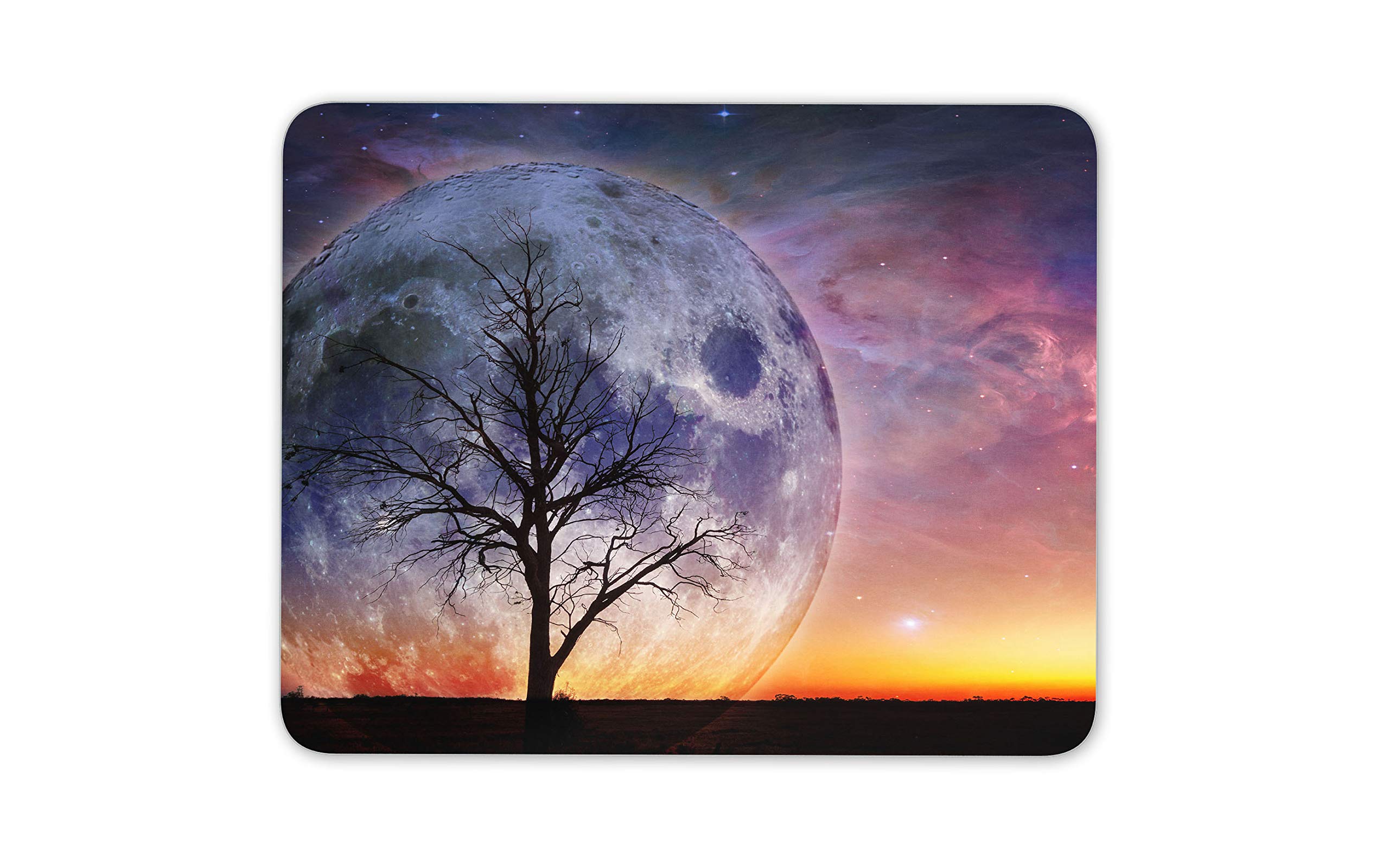Sunset Galaxy Moon Mouse Mat Pad - Student Art Office Computer #14075