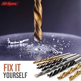 Hi-Spec 130pc Mixed Drill Bit Set HSS Titanium Masons Brad Point Box Case view 6