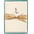 Graphique Anchor La Petite Presse Boxed Notecards - 10 Embossed and Embellished Gold Foil Anchor Blank Cards with Matching Envelopes, 3.25" x 4.75 '