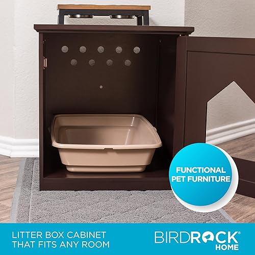 BIRDROCK HOME Cat Litter Box Furniture Enclosure Hidden Kitty