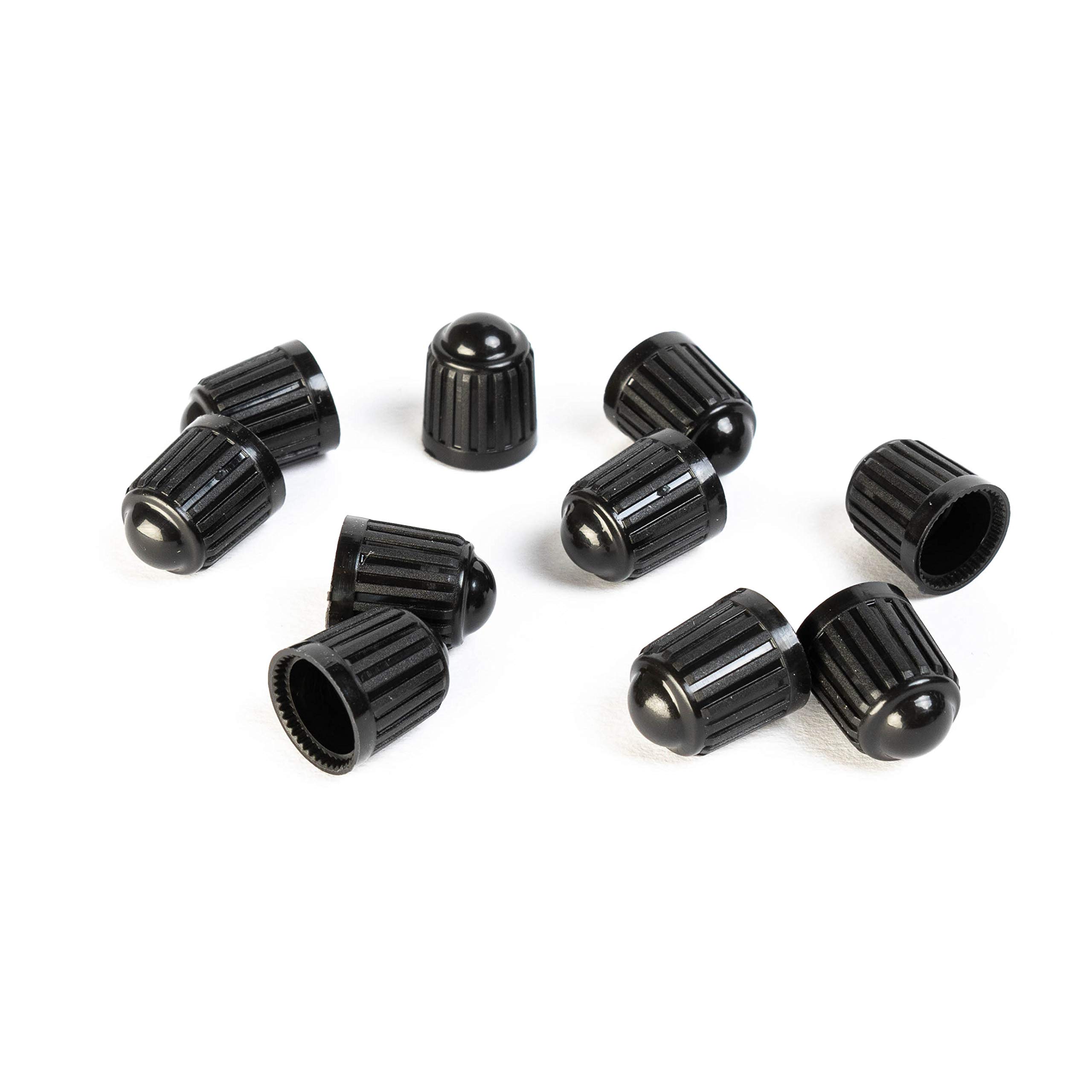 10 Pieces Black Plastic Tyre Valve Caps for Schrader Valve, Universal Size Tyre Stem Dust Caps, Wheel Caps For Bicycles, Motorbikes, Cars, SUVs and Trucks