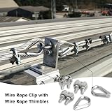 Rybtd 6mm Wire Rope Clamp with Thimbles Stainless Steel 24 Pcs M6 view 3