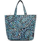 Vera Bradley Women's Cotton Lunch Tote Lunch Box, Dreamer Paisley - Recycled Cotton, One Size