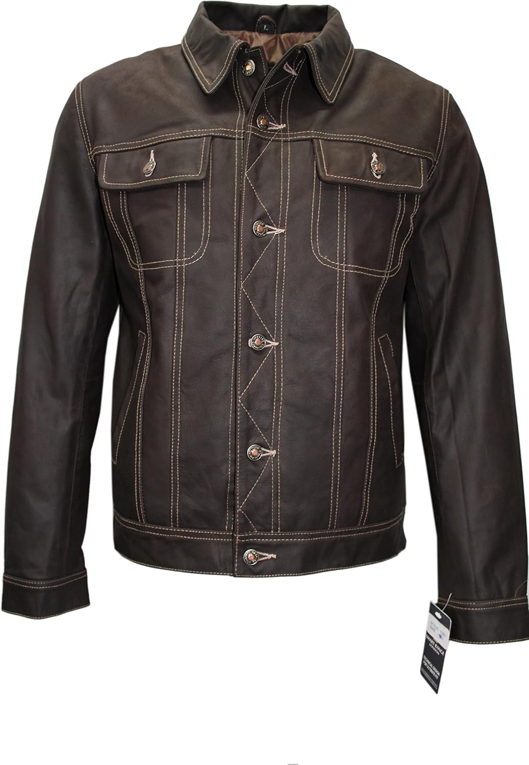 Smart Range Men's Trucker Brown Skipper Real Genuine Waxed Leather