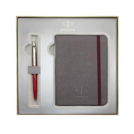 Parker –'Jotter' Kugelschreiber Notizbuch Geschenkset d:0.1×12.9 cm rot