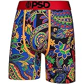 PSD Underwear Mens Boxer Briefs - Paisley Print, Standard Length Packs and Singles, Soft & Breathable Boxer Briefs for Men