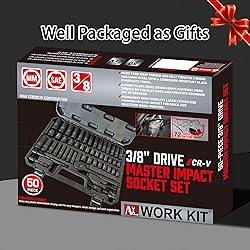 3/8" Drive Impact Socket Set 50-Piece, SAE
