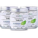 Toothpaste Tablets – Peppermint | Nano Hydroxyapatite Toothpaste Tablets Chewable | Fluoride Free l 90 Tabs