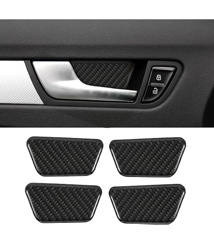 Cubiertas De Fibra De Carbono Para Manijas Interiores – 4 Piezas Para Audi Q5 2010-2017