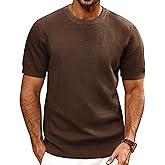 PJ PAUL JONES Mens T-Shirts Knit Short Sleeve Crewneck Shirt Casual Textured Pullover Tees