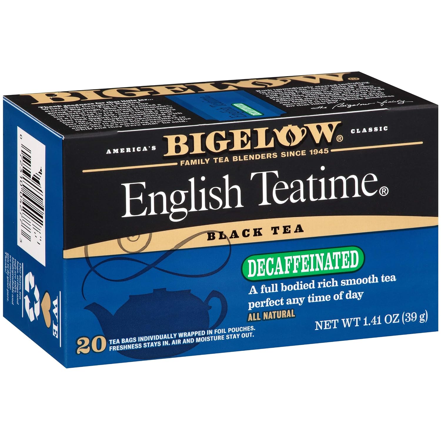 Bigelow Black tea decaffeinated English teatime - 20ct (072310042773)