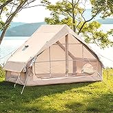 WaldZimmer Inflatable Camping Tent with Hand Pump Easy Setup Outdoor Blow up Tent 3-12 Person Oxford 4 Season Glamping Air Te