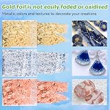 Suzzam Epoxy Resin Kit 1000ml 1:1 Crystal Clear with Gold Foil, Gloves view 5