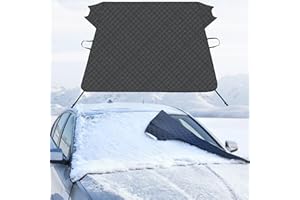 FLORICH Car Windshield Cover for Ice and Snow Standard Winter Frost Hail Protector for Most Car, Truck, SUV, Van and MPV (66x 47Inch)