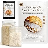 ERNEY Dehydrated Sourdough Starter for Bread Making - Perfect Rise Organic Sourdough Bread Flour with Instruction - Versatile Homemade Pastry Flour Perfect for Artisan Loaf Pizza Muffins - 1 pack