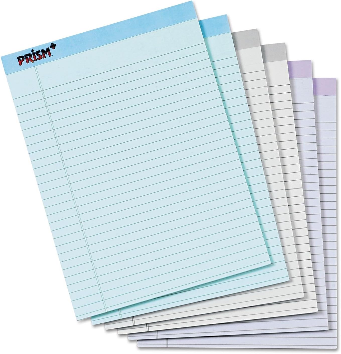 Prism Plus Colored Pads, Legal Rule, Letter, Pastels, 6 50
