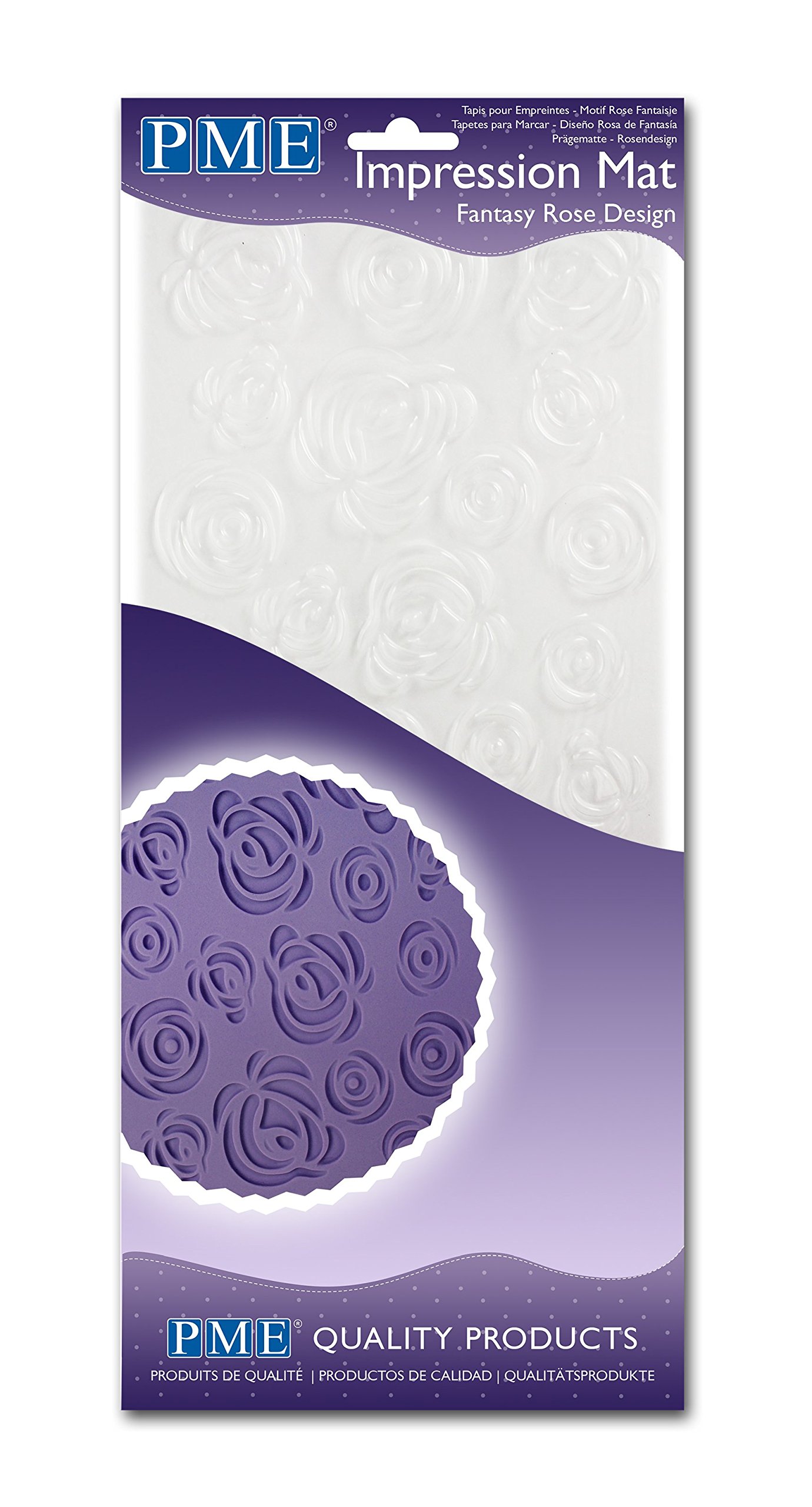 PME IM197 Rose Design Impression Mat, 15x0.1x30.5 cm