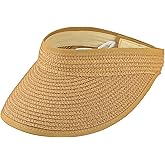 Women Straw Sun Visor Hat Wide Brim Foldable Summer UV Protection Beach Cap Packale Hats