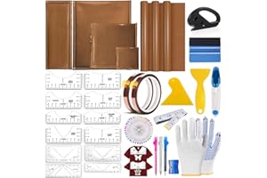 QUKLOGEN Heat Press Pillow Bundle Tools Kit Include 4 Heat Pressing Transfer Pillow Mat 3 Pack Teflon Sheet for Heat Press 2 Rolls Heat Resistant Tape 12 Different Size T Shirt Guide Ruler