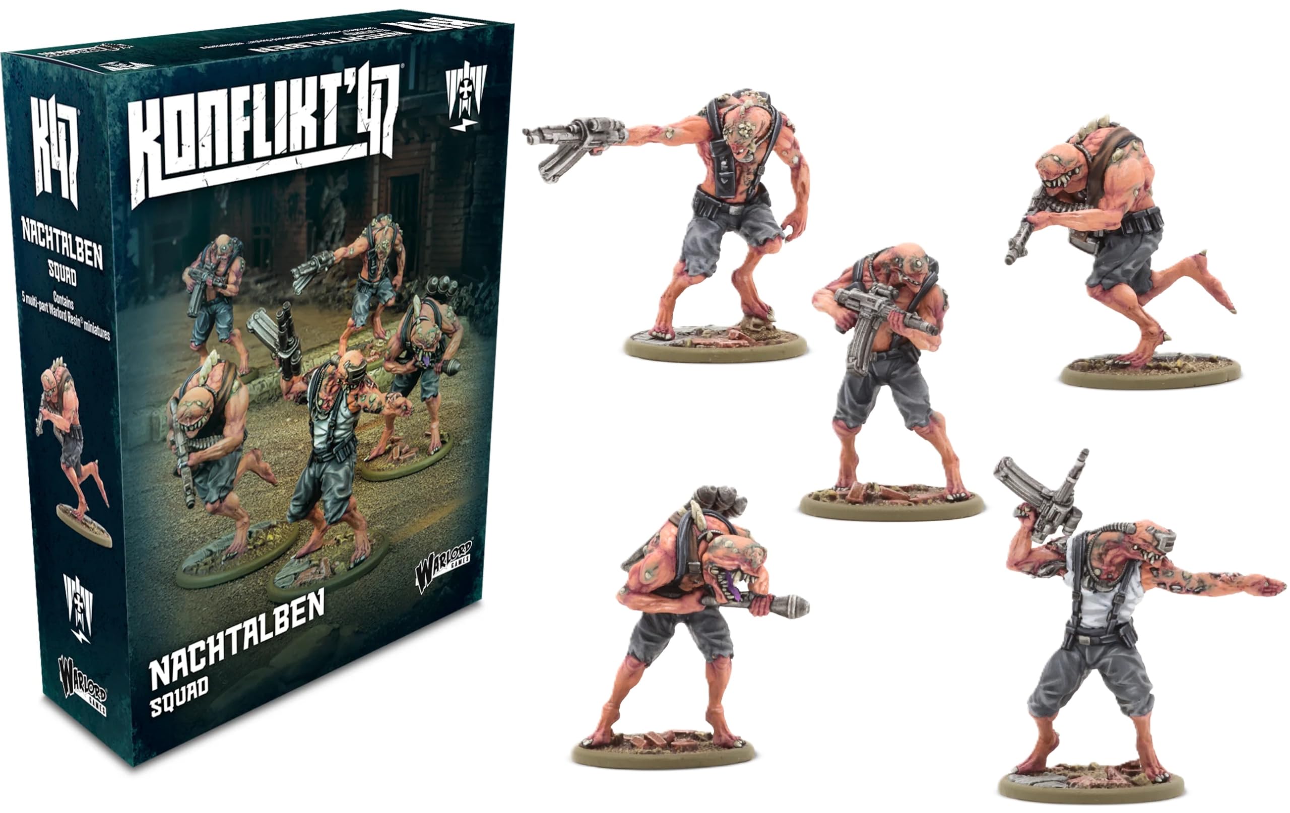 Warlord Games Nachtalben Squad with StG 44Z - Axis Miniatures for Konflikt 47 Highly Detailed 28mm Scale Miniatures