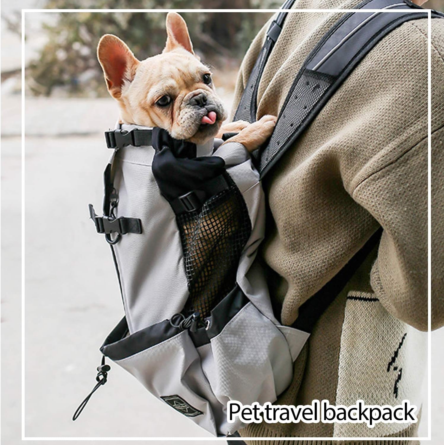 PETCUTE Dog Cat Carrier Backpack dog travel bag backpack for Puppy cat Breathable pet carrier bag with Adjustable bag mouth waterproof backpack for pet Up to 5KG - Image 3
