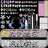 DAZZLEBRITE Tooth Gem Kit, Bedazzling Crystal Tooth Gems Kit for Teeth | Beginners Starter Crystals Teeth Jewelry Gem for Women Men, Teeth Gems Kit with Tooth Gem Glue (Clear + AB)