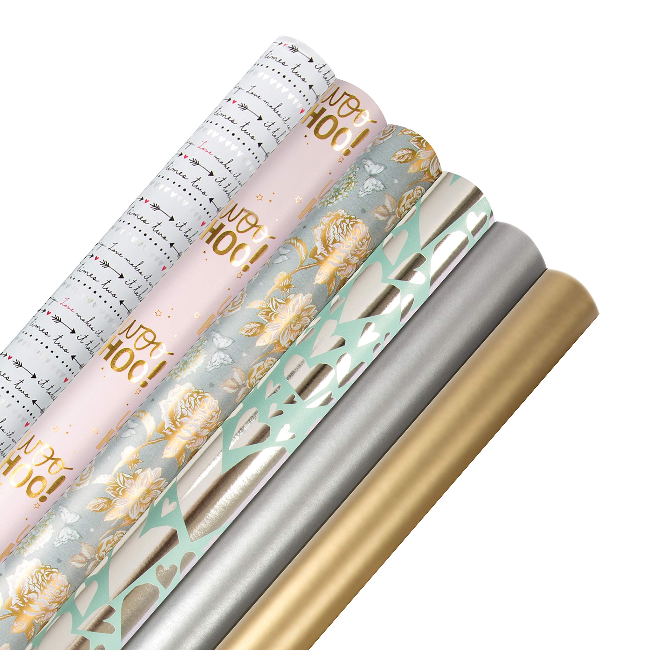 Hallmark Wrapping Paper Bundle for Special Occasions - 6 Rolls in 6 Celebratory Designs