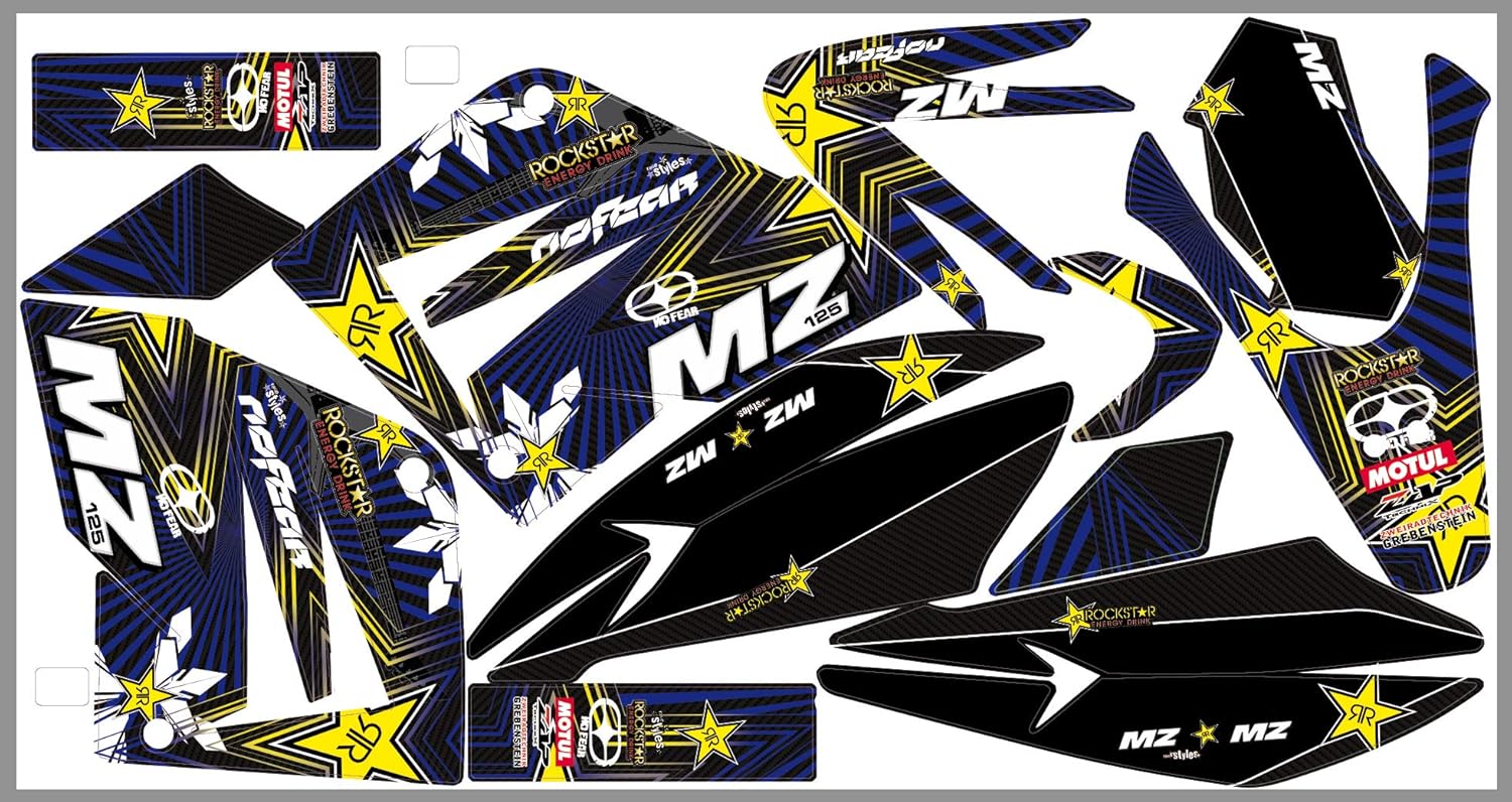 Stickers Mz Muz Rt 125 Sx Sm Fullkit Decals Amazon Co Uk Car Motorbike