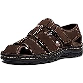 Jousen Men's Sandals Arch Support Casual Genuine Leather Summer Outdoor Beach Fisherman Sandals for Men