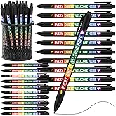 Weekgrat 48 Pcs Pride Ballpoint Pen Month Lgbtq Rainbow Party Favors Black Ink Retractable Ballpoint Pens for Gay Lesbian Gifts Gay Party Supplies Favors Accessories in Bulk