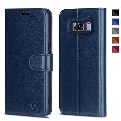OCASE Samsung Galaxy S8 Case Leather Flip Wallet Case for Samsung Galaxy S8 Devices - Blue