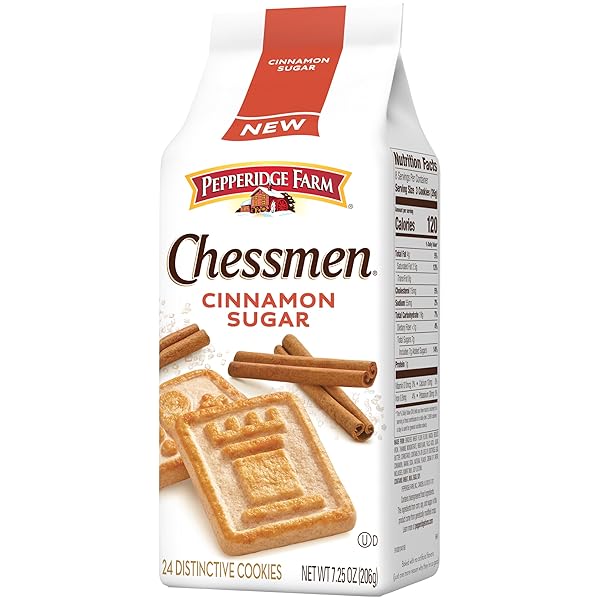 PEPPERIDGE FARM CHESSMEN CINNAMON SUGAR COOKIES, 7.25 OZ BAG