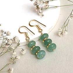 Gempires Green Aventurine Beaded Earrings