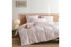 Bildenly Bow Comforter Set Full Size Pink Striped Bowknot Bedding Set 3 Pieces Kids Girls Cute Bows Stripes Bed in a Bag Soft