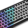 Womier Pudding Keycaps, Black PBT Keycaps 60 65 75 100 Percent 130 Keys, Shine Through Key Cap, OEM Profile for MX-stem Switches Keyboard Caps-Black