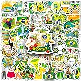 Brazil Stickers |50Pcs Brazil Waterproof Vinyl Decals for Water Bottles Laptop Luggage Cup Mobile Phone Computer Skateboard R