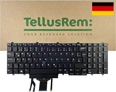 TellusRem Backlit German Keyboard for Dell Latitude E5550 E5570 5580 5590