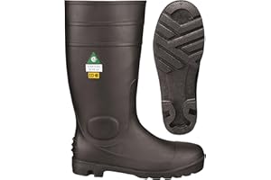 Pioneer Work Boots - Heavy Duty PVC Safety Boots For Men/ Women - Plain Toe for Food Processing, Farming, Waste