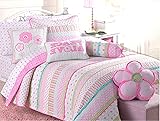 Cozy Line Home Fashions Pink Ruffle Flowers Polka
