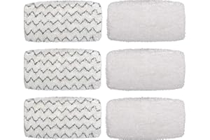F FLAMMI Flammi Steam Mop Pads for Bissell PowerFresh Vac & Steam Series - 6 Pack, Compatible with 2747A, 1132, 1543, 1632, 1652 Models, Hard Floor Mop