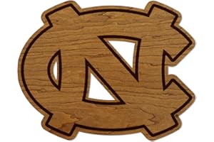 LazerEdge UNC Tar Heels Wooden Wall Art – Officially Licensed College Decor – Laser-Etched Hanging Sign – Cherry Wood