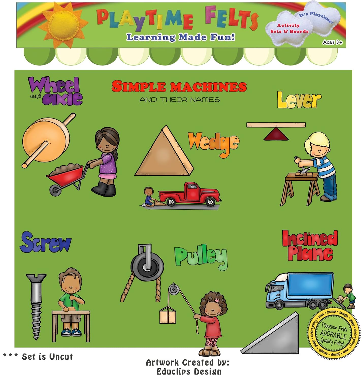 Buy Simple Machines And Their Names Felt Figures For Flannel Board Online At Low Prices In India Amazon In