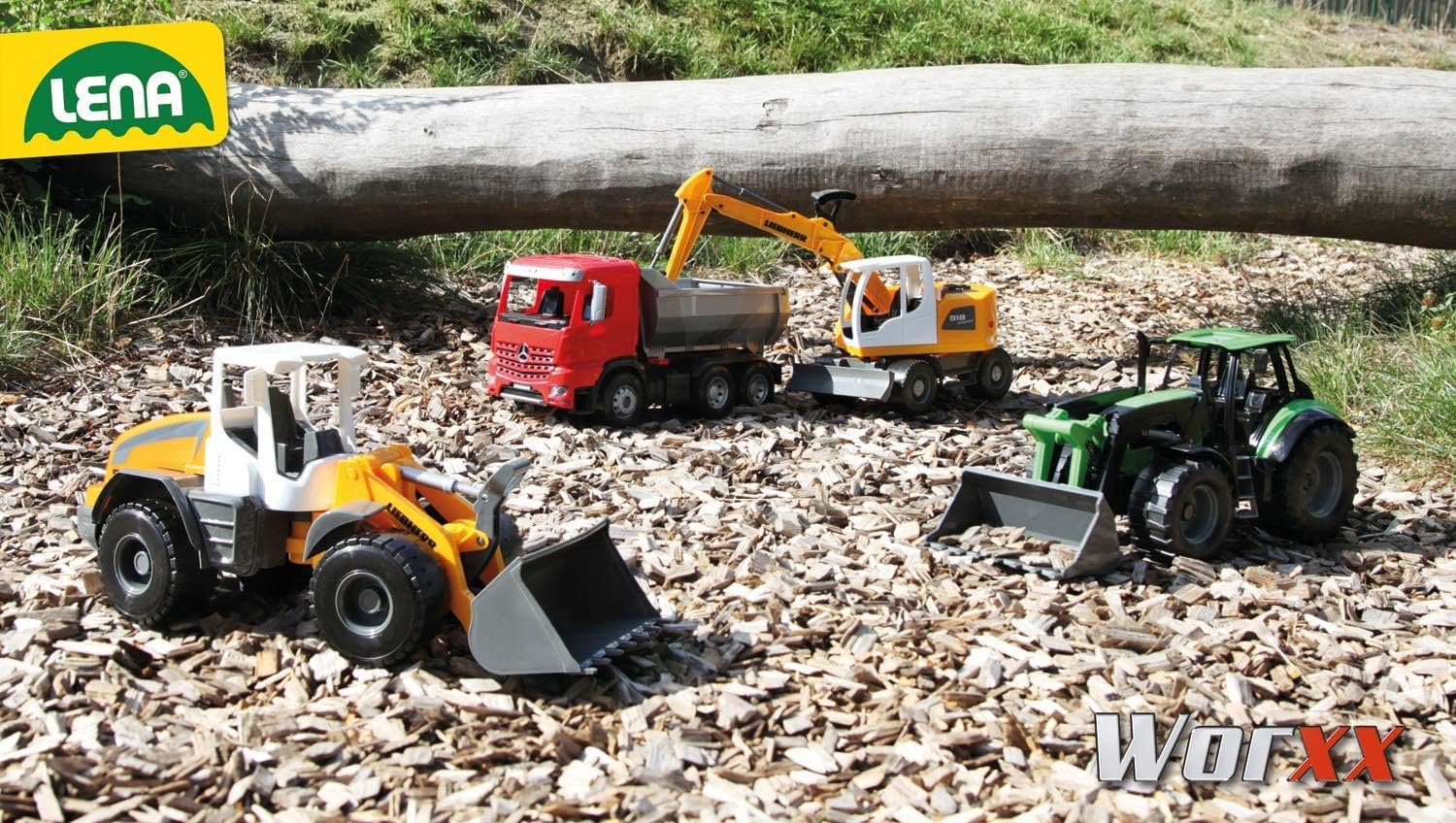 Lena Worxx Liebherr L538 Litronic Wheel Loader, 48 cm, Realistic Construction Site Vehicle - Image 5