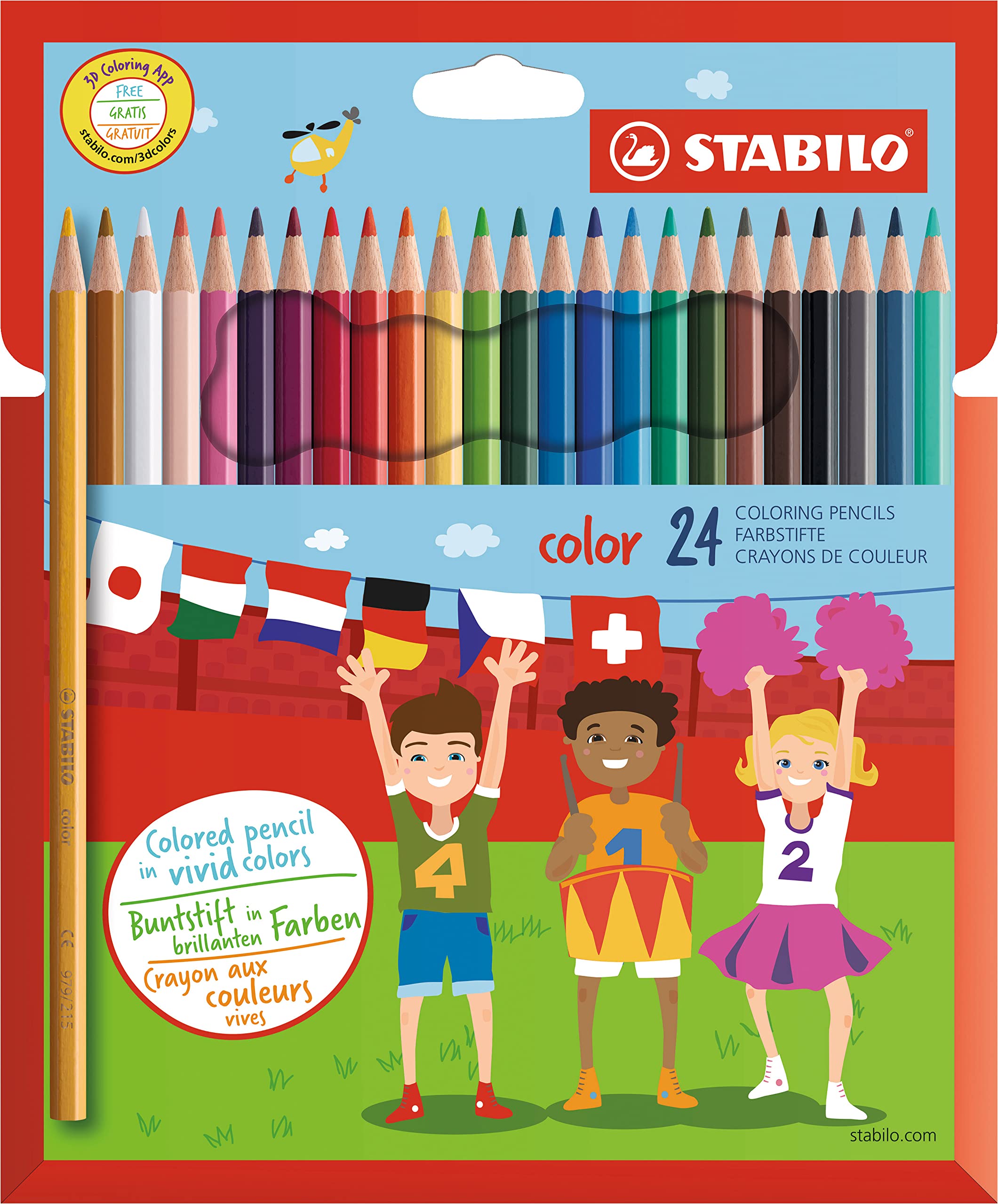 STABILO color - Colouring Pencil - Pack of 24 - Assorted Colours