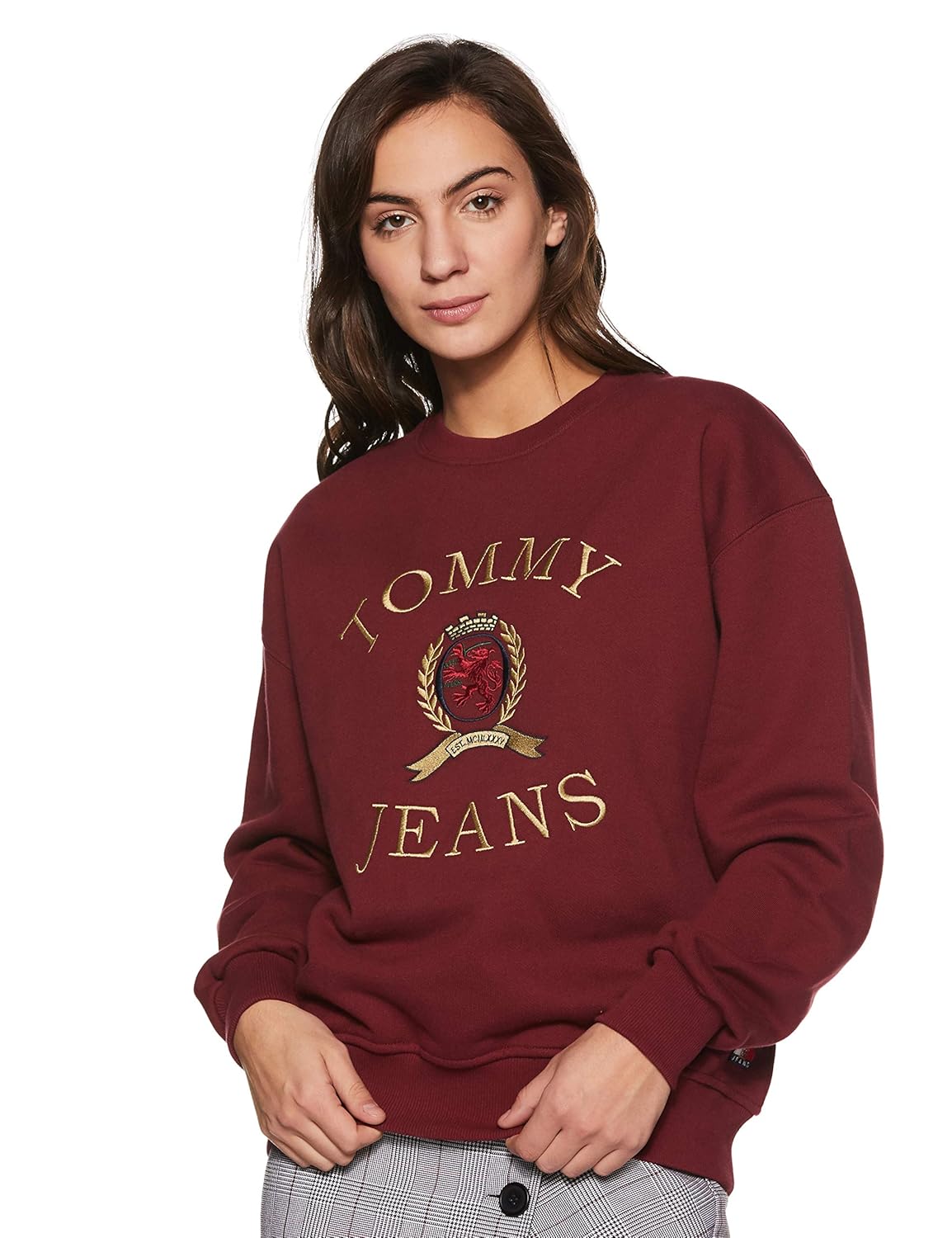 tommy hilfiger maroon hoodie