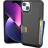 Smartish® iPhone 14 Plus Wallet Case - Wallet Slayer Vol. 1 [Slim + Protective] Credit Card Holder - Drop Tested Hidden Card Slot Cover Compatible with Apple iPhone 14 Plus - Black Tie Affair