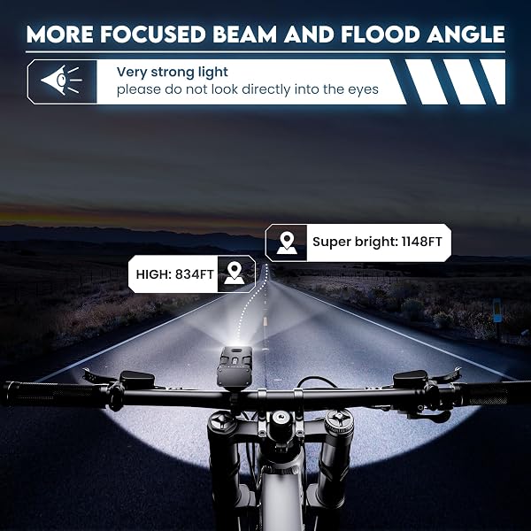 BCOIIUE BIKE LIGHTS FOR NIGHT RIDING, SUPER LUMEN CONTINUOUS OUTPUT 360 ROTATABLE QUICK RELEASE COMPATIBLE WITH GARMIN BICYCLE HEADLIGHT, RUNTIME 23+ HOURS, USB RECHARGEABLE WATERPROOF