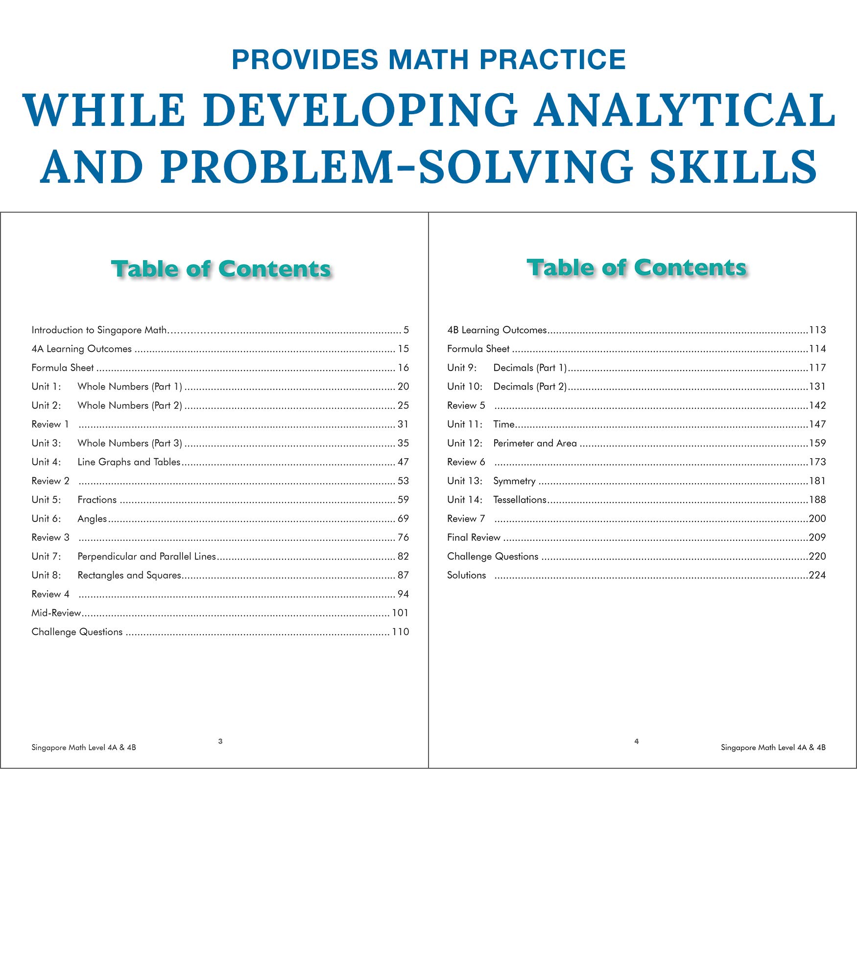 Singapore Math, Level 4 A & B (Volume 25)