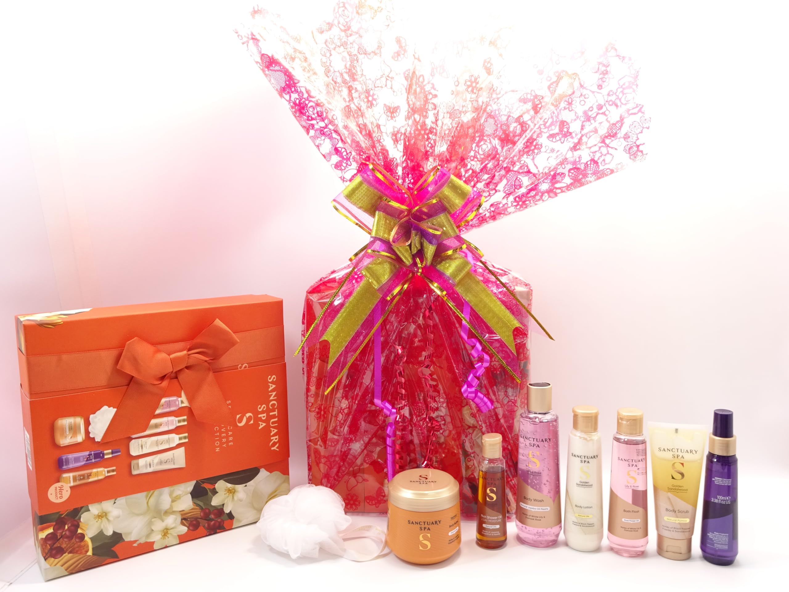 Sanctuary Spa Mini Spa Selection Gift Set for Women with Body Wash and Scrub, Gift Hamper