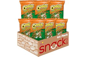 Cheetos Cheese Flavored Snacks, Cheddar Jalapeno Crunchy, 2 Ounce (Pack of 64)